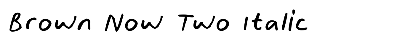 Brown Now Two Italic